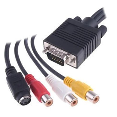 V/GA to S Terminal Cord+3 R/CA Cables (AV Cables)/VGA to S-Video to AV Connection in Kuwait