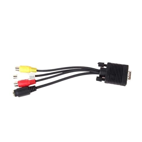 V/GA to S Terminal Cord+3 R/CA Cables (AV Cables)/VGA to S-Video to AV Connection in Kuwait