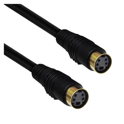 S-Video Female to Adapter Cord M1ni DIN 4Pin S Video Composite Extension Connector for DVD,HDTV, 5.9inch in Kuwait