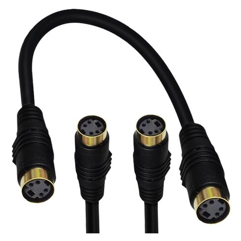 S-Video Female to Adapter Cord M1ni DIN 4Pin S Video Composite Extension Connector for DVD,HDTV, 5.9inch in Kuwait