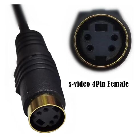 S-Video Female to Adapter Cord M1ni DIN 4Pin S Video Composite Extension Connector for DVD,HDTV, 5.9inch in Kuwait