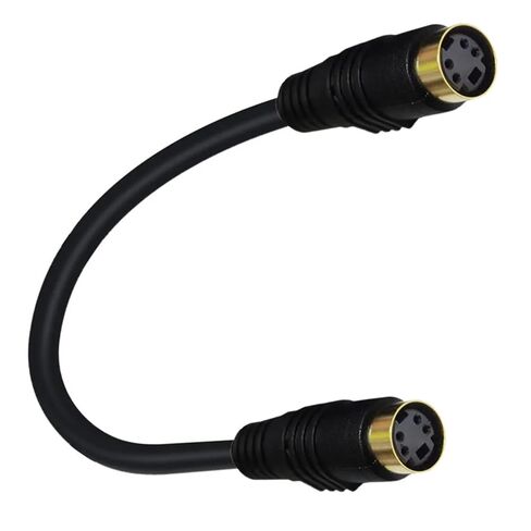 S-Video Female to Adapter Cord M1ni DIN 4Pin S Video Composite Extension Connector for DVD,HDTV, 5.9inch in Kuwait