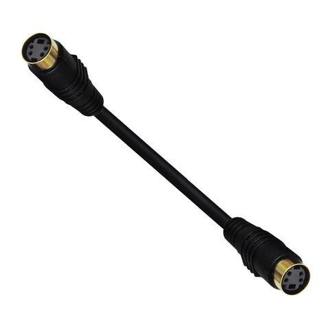 S-Video Female to Adapter Cord M1ni DIN 4Pin S Video Composite Extension Connector for DVD,HDTV, 5.9inch in Kuwait