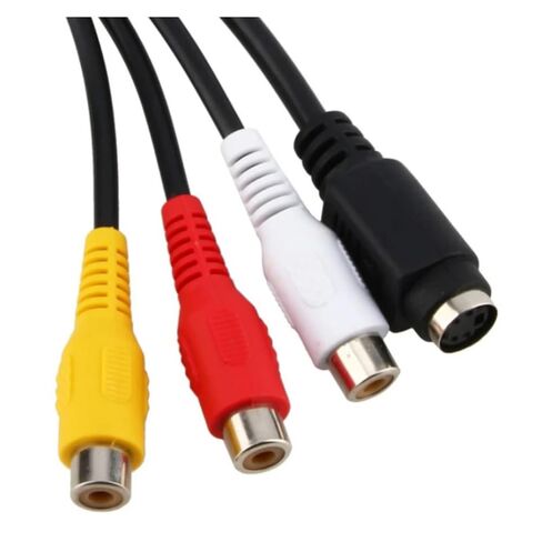 V/GA Male to S-Video 3 R/CA Ja-ck Female Composite AV TV Out Adapter Converter Connector Video Cableor PC Cards in Kuwait