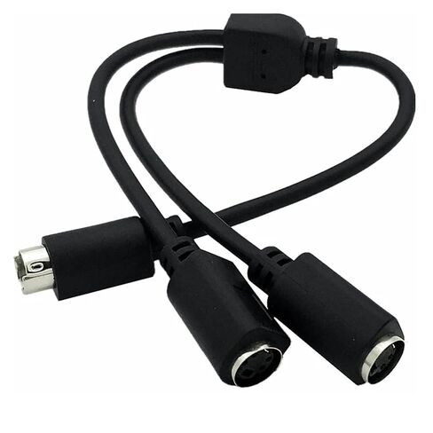 SVHS Cord S-Video Splitter 4 Pin M1ni DIN Adapter Split A Video sig/nal Male to 2 Female Way Y-Splitter for TVs VCRs DVD in Kuwait