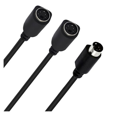 SVHS Cord S-Video Splitter 4 Pin M1ni DIN Adapter Split A Video sig/nal Male to 2 Female Way Y-Splitter for TVs VCRs DVD in Kuwait