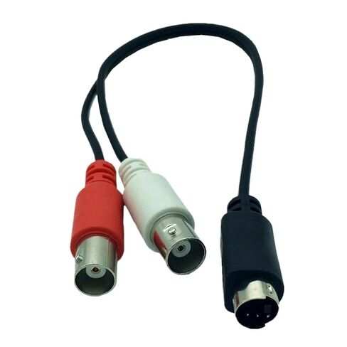 S-Video Y Adapter 4Pin S-VHS Male to Two BNC Female Connectors 0.25m 150cm 5ft(1.5m) in Kuwait