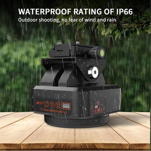 YT-1500 Pro Auto Motorized Rotating Panoramic Head with Remote Control AI Intelligent Follow Function and Live Function Support 2kg（70.5 Ounce） Camera Phone Pan Tilt Video Tripod Head in Kuwait