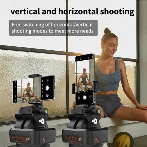 YT-1500 Pro Auto Motorized Rotating Panoramic Head with Remote Control AI Intelligent Follow Function and Live Function Support 2kg（70.5 Ounce） Camera Phone Pan Tilt Video Tripod Head in Kuwait