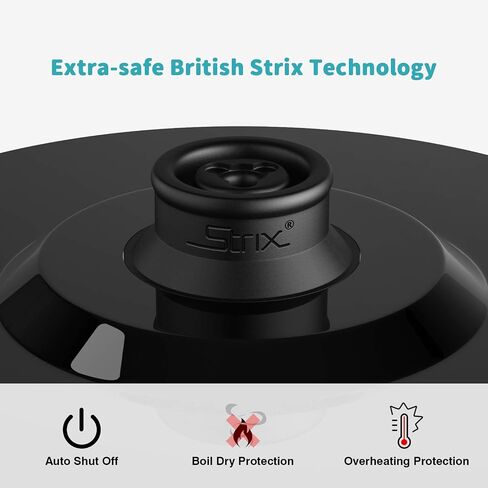 Secura Original Stainless Steel Double Wall Electric Water Kettle 1.8 Quart with Auto Shut-Off & Boil-Dry Protection, Red SWK-1701DR/HB-3227B in Kuwait