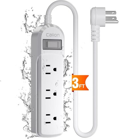 Outdoor Power Strip with Extension Cord, 3 Outlet 10FT Switch in Kuwait