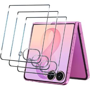 (3 Pack) Front Screen Protector for Samsung Galaxy Z Flip 8,Samsung Z Flip 8 Tempered Glass Film, Ultra Durable 9H Hardness, Anti-Scratch, Bubble-Free, High Sensitivity in Kuwait