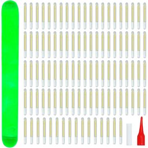 Glow Sticks for Night Fishing, High-Brightness Green Light Fishing Glow Stick for Floats and Rod Alarms 100 Pack with Tubes & Red Caps in Saudi Arabia