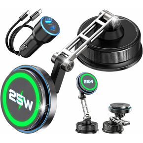 25W for Magsafe Car Mount Charger, Vacuum Magnetic Wireless Car Charger in Kuwait