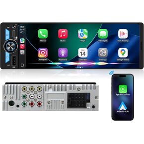Single Din CarPlay Stereo Receiver: Wireless Android Auto Touchscreen Radio in Kuwait