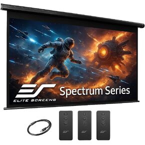 Elite Screens Spectrum Swift-RC1, 115-INCH Motorized Projector Screen Movie Home Theater Gaming 4K/8K Retractable Electric Projection Screen, ELECTRIC115H2 in Saudi Arabia