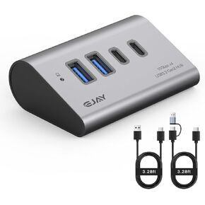 EJAY 10Gbps USB 3.2 Hub, 4-Port USB C/A Splitter for SSD,Laptop,PC,Mac in Kuwait