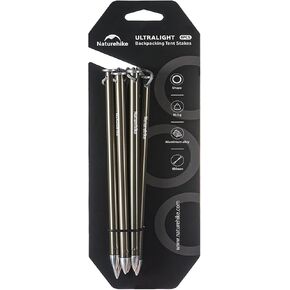 Naturehike 6 Pack Tent Stakes 7075 Aluminum Alloy Metal Camping Tent Pegs in Kuwait