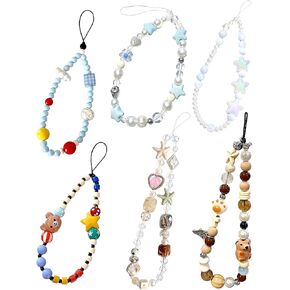 6pcs Phone Charm, Universal Camera Wrist Strap Cute for Phones Bag Keychain Beach Style in Kuwait