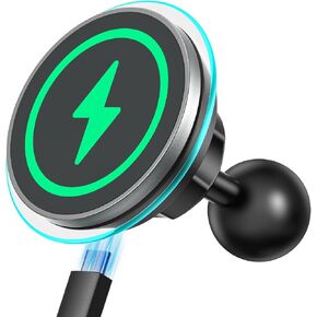 Magnetic Wireless Car Charging Phone Holder with 1-inch Ball Mount for Magsafe, Super Magnet & Anti-Slip 1" (25mm) Ball Mount Phone Holder Compatible with RAM Mounts Double Socket Arm in Kuwait