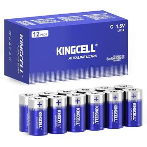 KINGCELL C Cell Alkaline Hight Performance Batteries 8 Pack, 1.5 Volt, Ultra Long-Lasting, Leakproof Design, 7-Year Shelf Life in Kuwait