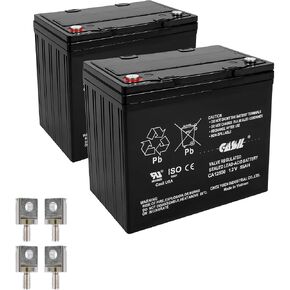Casil 12V 12Ah SLA AGM Battery 2 Pack – Mobility Scooter Replacement for Go-Go Elite Traveller SC40E SC44E, Sealed Lead Acid Rechargeable 12 Volt 12Ah Battery in Kuwait