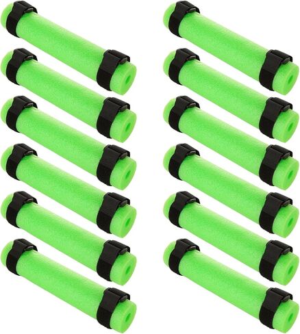 Set of 12 Fishing Rod Float Foam Tubes with 24 Ties, Rod Floats and Fishing Rod Floaters Cushions, Green Side-Slit Gear for Kayak Boat Lake River Use in Kuwait