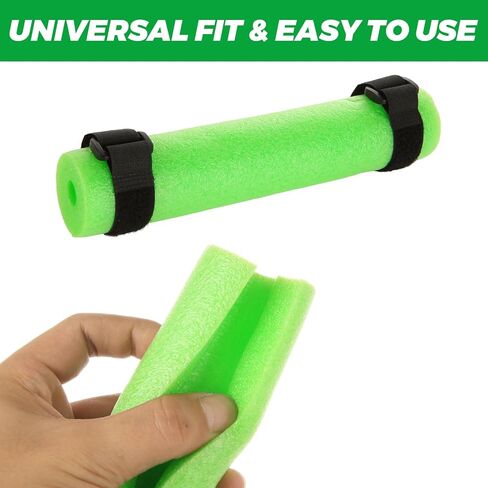 Set of 12 Fishing Rod Float Foam Tubes with 24 Ties, Rod Floats and Fishing Rod Floaters Cushions, Green Side-Slit Gear for Kayak Boat Lake River Use in Kuwait