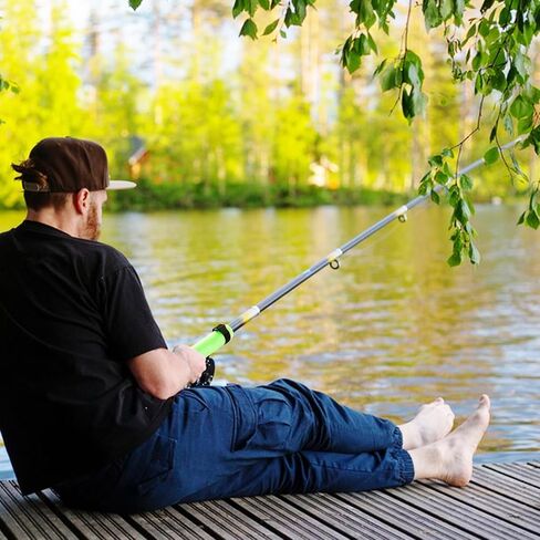 Set of 12 Fishing Rod Float Foam Tubes with 24 Ties, Rod Floats and Fishing Rod Floaters Cushions, Green Side-Slit Gear for Kayak Boat Lake River Use in Kuwait