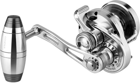 GOMEXUS Slow Pitch Jigging Reel LS20 CNC All Aircraft Grade Aluminum Body Lever Drag Conventional Reels in Kuwait