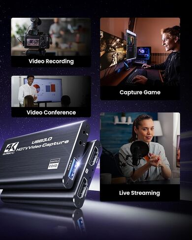 4K HDMI Capture Card for Streaming, USB 3.0/Type-C Game Video Capture Card in Kuwait