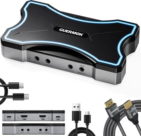 Guermok 4K144Hz HDMI 2.1 Capture Card, 1080P240FPS Video Capture, HDR10/VRR in Kuwait