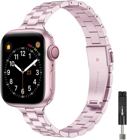 Thin Metal Bands Compatible with Apple Watch Bands for Women Dressy in Kuwait