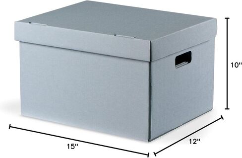 Gaylord Archival Heavy-Duty Flip-Top Record Storage Carton - 12 x 15 x 10" in Kuwait
