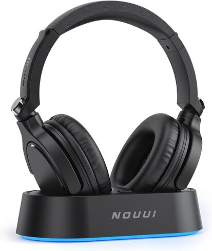 Wireless Headphones for TV Watching, TV Headphones Wireless for Seniors with Transmitter Charging Base, Over Ear Bluetooth Headset No Audio Delay, HiFi Stereo, 65H Playtime, Gifts for Parents/Elderly in Kuwait