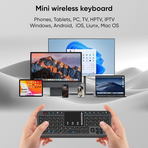 T808 Mini Wireless Keyboard,Upgraded Multi-Touch Touchpad in Kuwait