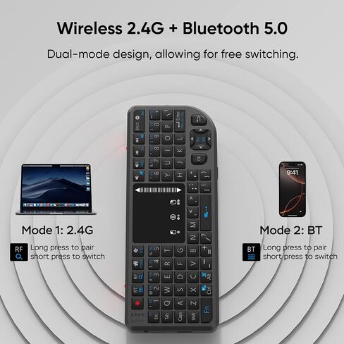 T808 Mini Wireless Keyboard,Upgraded Multi-Touch Touchpad in Kuwait