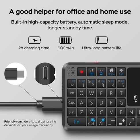 T808 Mini Wireless Keyboard,Upgraded Multi-Touch Touchpad in Kuwait