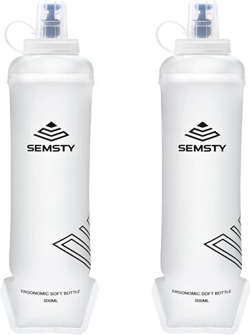 500ml Soft Flask, 2 Pack TPU Collapsible Water Bottle for Running in Kuwait