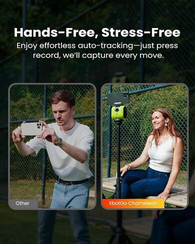 XbotGo Chameleon Professional Sports Kit - AI-Powered Action Camera with Gimbal Tracking System, Team & Player Tracking, COMS 4K Video, 360° Rotation, 120° FOV, Live Streaming, Lava Graphite in Kuwait