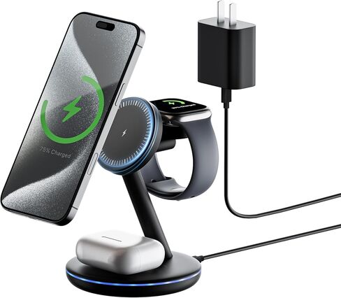 TESSAN 3 in 1 Charging Station Wireless Phone Charger Stand in Saudi Arabia