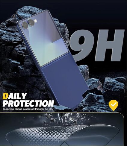 (3 Pack) Front Screen Protector for Samsung Galaxy Z Flip 8,Samsung Z Flip 8 Tempered Glass Film, Ultra Durable 9H Hardness, Anti-Scratch, Bubble-Free, High Sensitivity in Kuwait