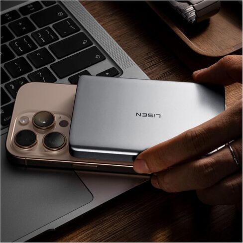 LISEN 0.3'' Ultra Slim [Qi2 15W] for MagSafe Battery Pack Power Bank, QI2 Certified 5000mAh Wireless Portable Charger,Travel Magnetic Power Bank for iPhone 17 Pro Max Plus Air 16 15 14 13 12 in Kuwait