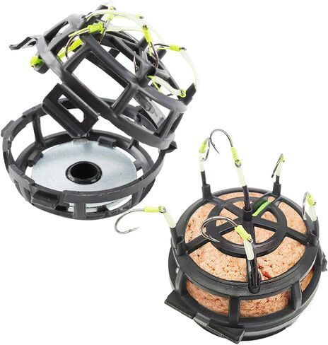 Bait Cage Reverse Bottom Fishing Rigs 6 Hook Anti Snag Trap Kit in Kuwait