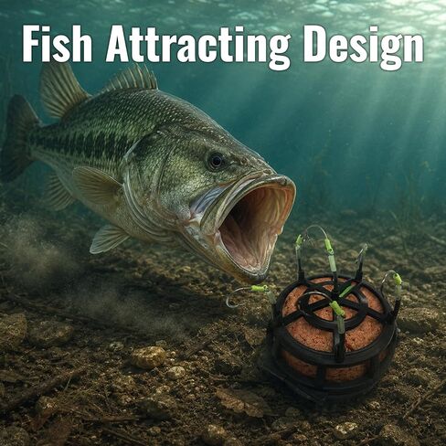 Bait Cage Reverse Bottom Fishing Rigs 6 Hook Anti Snag Trap Kit in Kuwait
