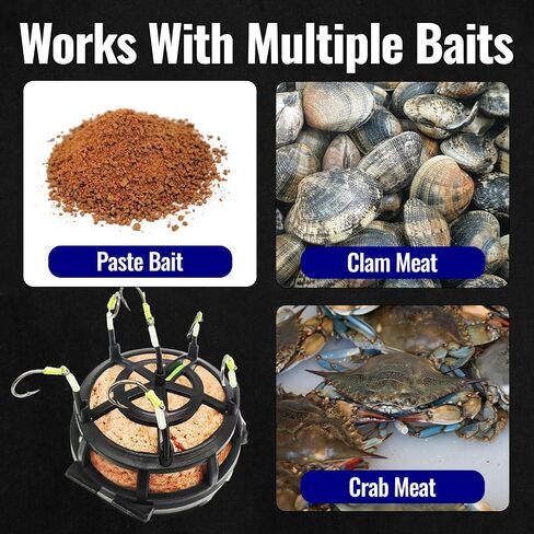 Bait Cage Reverse Bottom Fishing Rigs 6 Hook Anti Snag Trap Kit in Kuwait