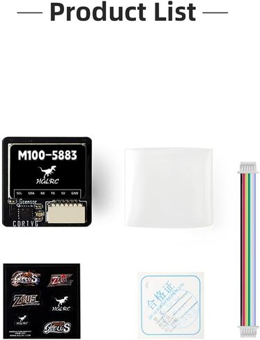 HGLRC M100-5883 Compass Module, Upgraded 10th Generation Chip Compatible with FPV Fixed-Wing UAV in Kuwait