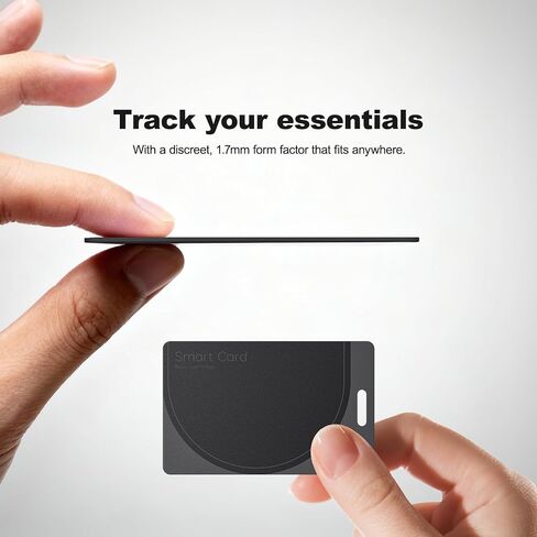 Wallet Tracker Card - Compatible with Apple Find My, Bluetooth Tracker Smart Card Wallet Finder, IP68 Waterproof, Item Locator for Luggage Tags, Passports, Purse (1) in Kuwait