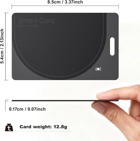 Wallet Tracker Card - Compatible with Apple Find My, Bluetooth Tracker Smart Card Wallet Finder, IP68 Waterproof, Item Locator for Luggage Tags, Passports, Purse (1) in Kuwait
