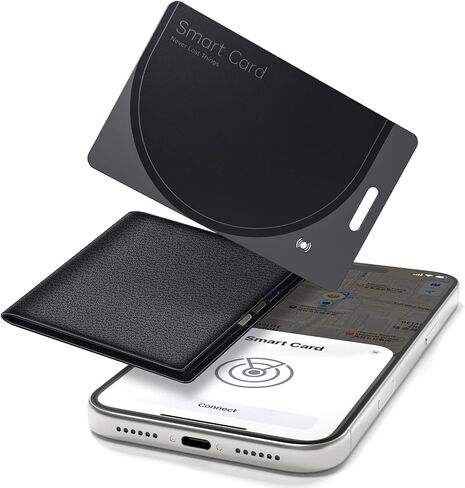 Wallet Tracker Card - Compatible with Apple Find My, Bluetooth Tracker Smart Card Wallet Finder, IP68 Waterproof, Item Locator for Luggage Tags, Passports, Purse (1) in Kuwait